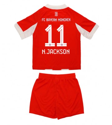Bayern Munich Nicolas Jackson #11 Replica Home Stadium Kit for Kids 2025-26 Short Sleeve (+ pants)